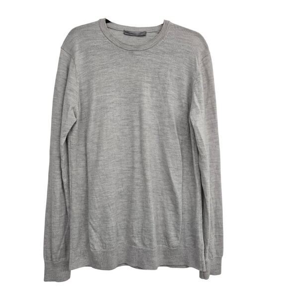 Icebreaker 100% Merino Wool Men's Sweater Large Gray lightweight Crew Neck - Picture 1 of 7